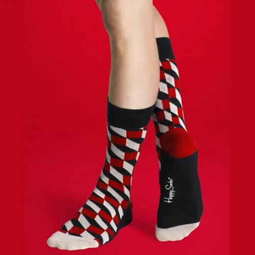 Ohuet puuvillasukat Happy Socks Optiset 1 Ohuet puuvillasukat Happy Socks Optiset 1