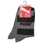 Ohuet puuvillasukat 2 pr pkt Puma Raita 6