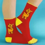 Ohuet puuvillasukat Finnwear Onnellinen Nalle Puh 1