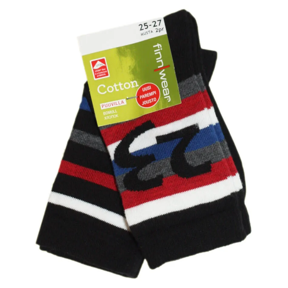 Ohuet puuvillasukat Finnwear Raitanumerot 1 Ohuet puuvillasukat Finnwear Raitanumerot 1