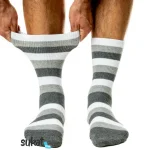 Kiristämättömät puuvillasukat - Raidat